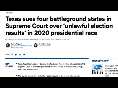 Texas Sues Four Battleground States – What Trump Should Do on Jan 21st