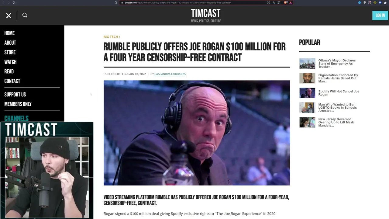 Rumble Ceo Just Offered Joe Rogan 100m To Leave Spotify Rogan Guests