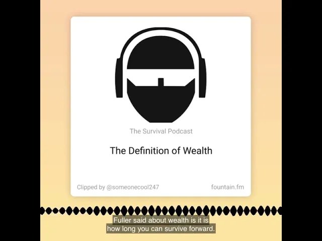 The Definition of Wealth – From TSPC Epi-3187