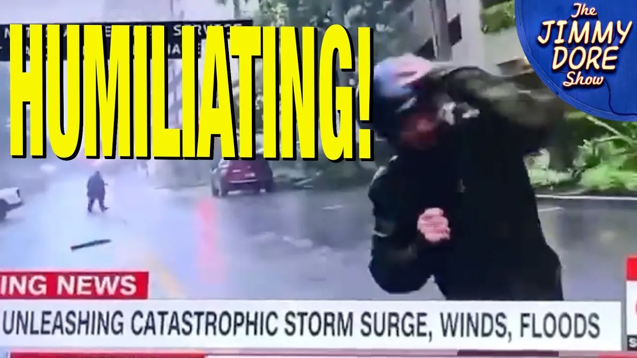 Guy Walks Behind Hurricane Reporter Like It’s Nothing