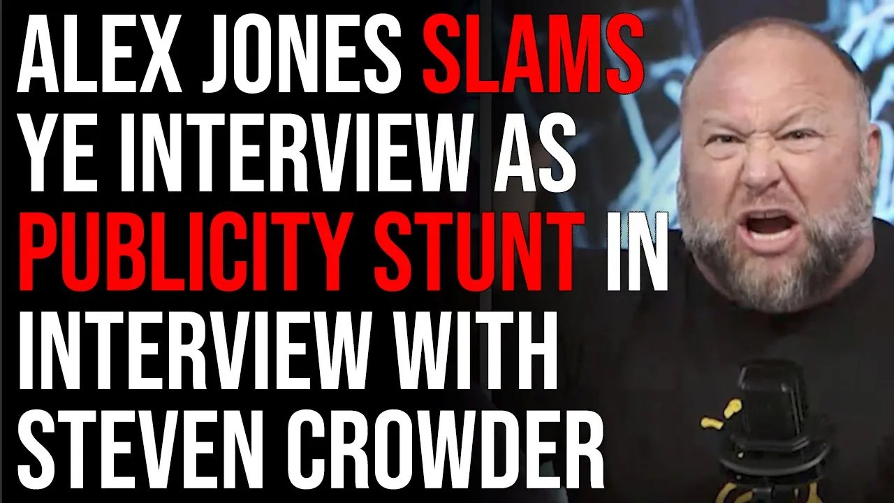 Alex Jones SLAMS Ye Interview As Publicity Stunt In Interview With Steven Crowder