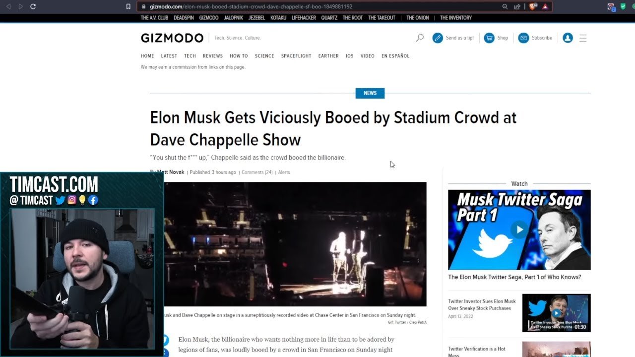 Elon Musk BOOED In SF At Dave Chappelle Show, New Twitter Drop Saturday EXPOSES Political Bias
