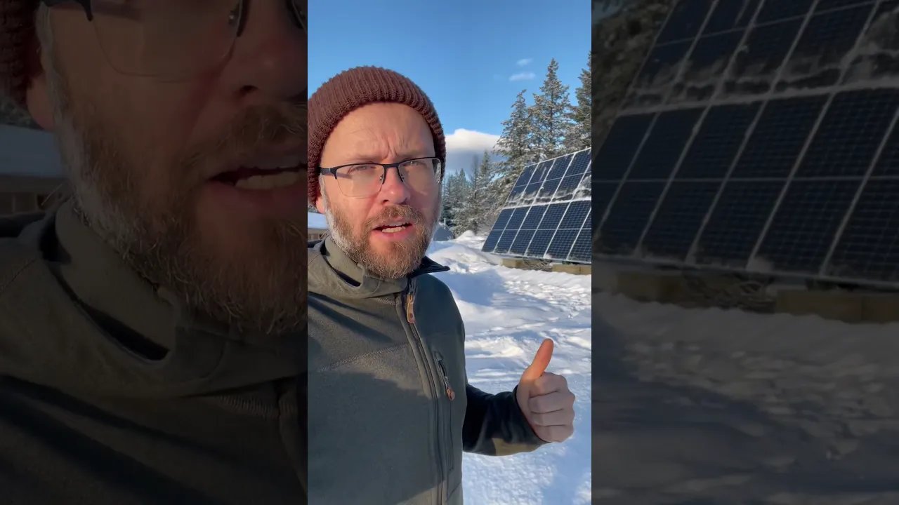 Off-Grid Solar: is it really worth the effort to scrape snow off the panels? # #solarenergy