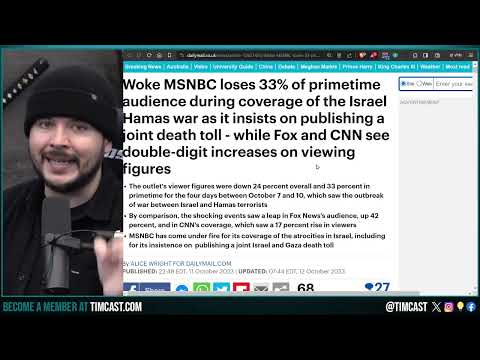 MSNBC Ratings COLLAPSE After Woke Defend Hamas, GET WOKE GO BROKE, Leftist LOSE Ratings DURING WAR