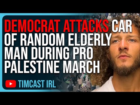 Democrat Candidate ATTACKS Car Of Elderly Man During Palestine March